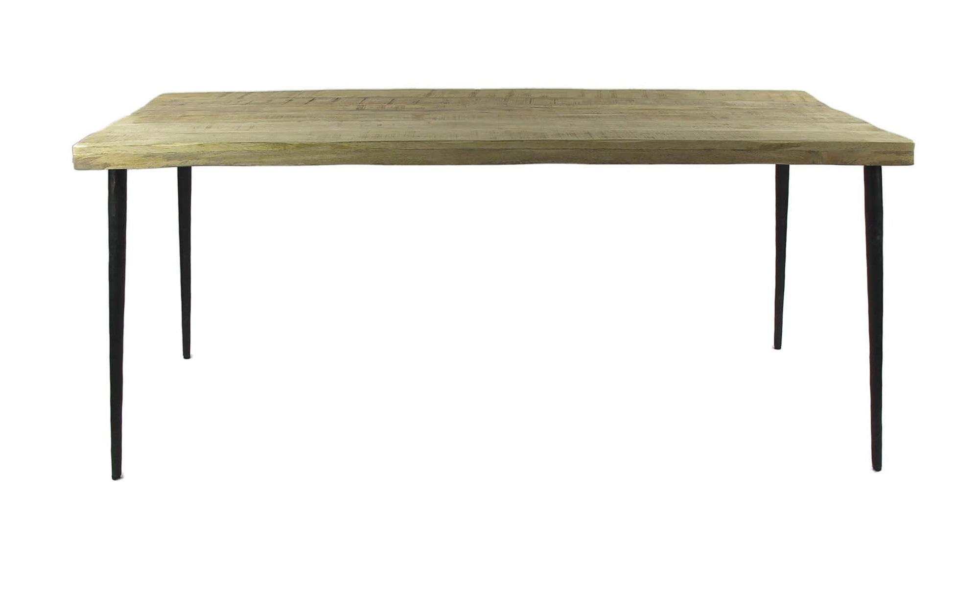 Mango Wood & Hammered Iron Dining Table