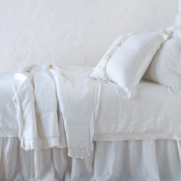 Delphine Coverlet, Satin Raw Edge Flange