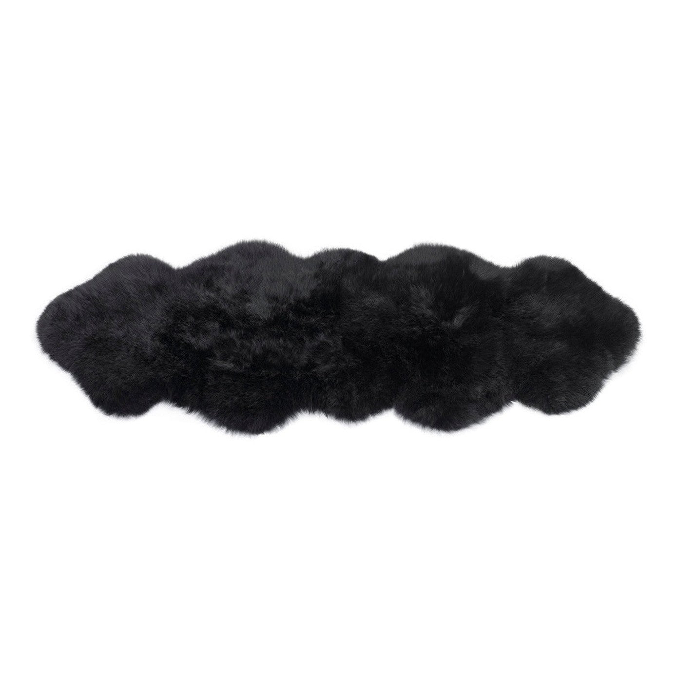 double pelt sheepskin in black