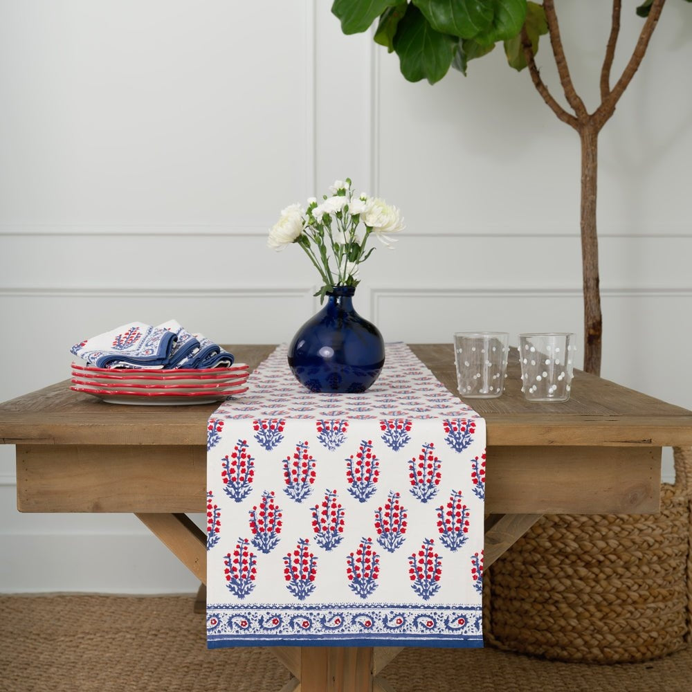 Table Runner Sagar Red & Blue