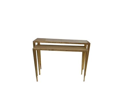 Antique Brass Console Tables Set of 2