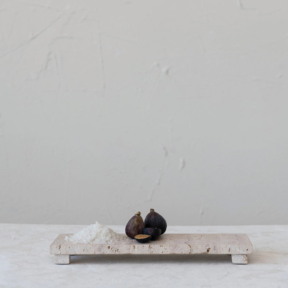 Travertine Footed Serving Board