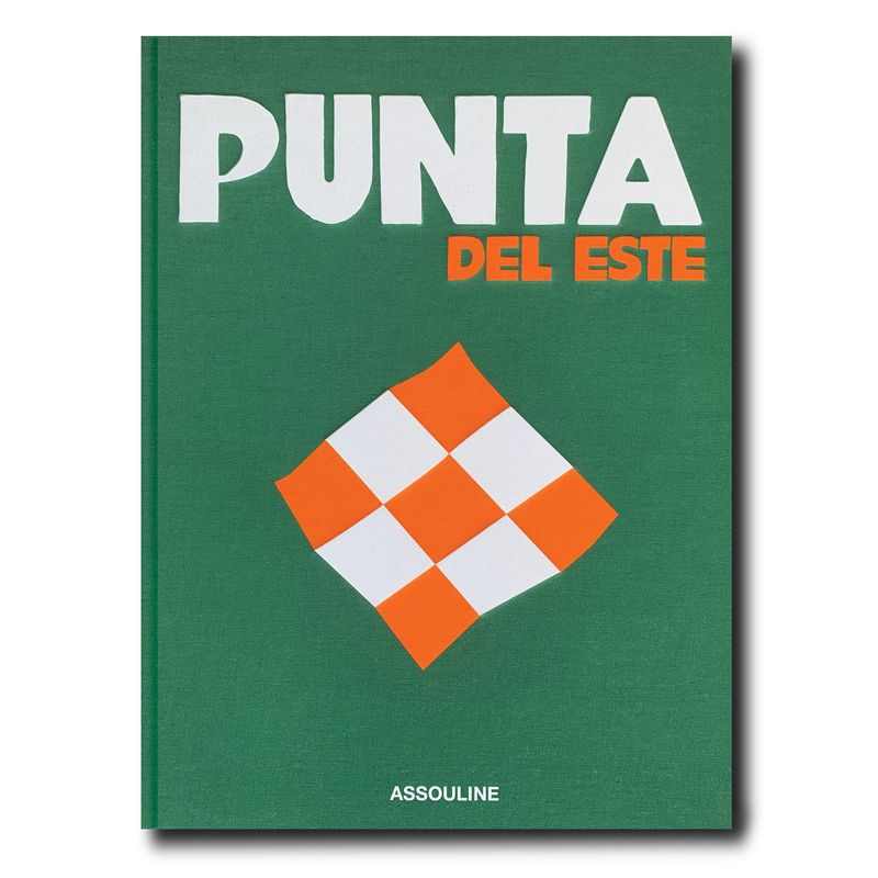 Book cover of 'Punta Del Este' with geometric design and Assouline branding on a green background