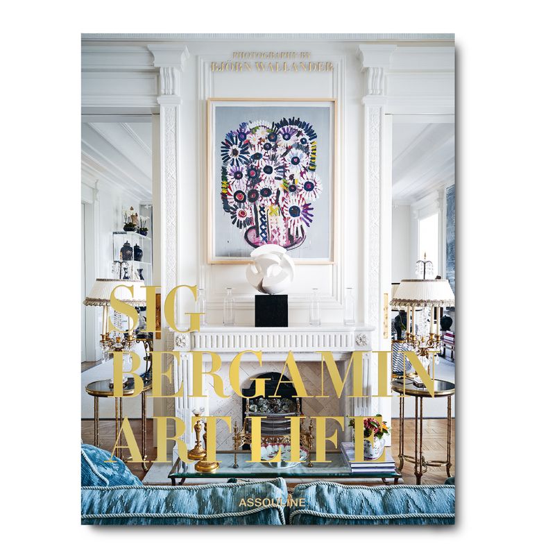 Book cover with interior design theme featuring a colorful skull painting and elegant decor.