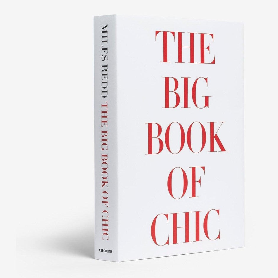 The cover of 'The Big Book of Chic' by Miles Redd, featuring white background with red title text.