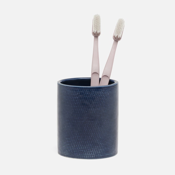 Pigeon & Poodle Cordoba Brush Holder Navy