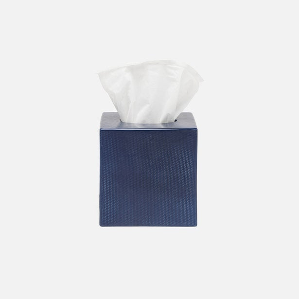 Pigeon & Poodle Cordoba Tissue Box Navy