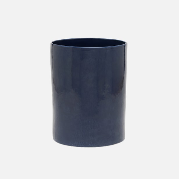 Pigeon & Poodle Cordoba Wastebasket Navy