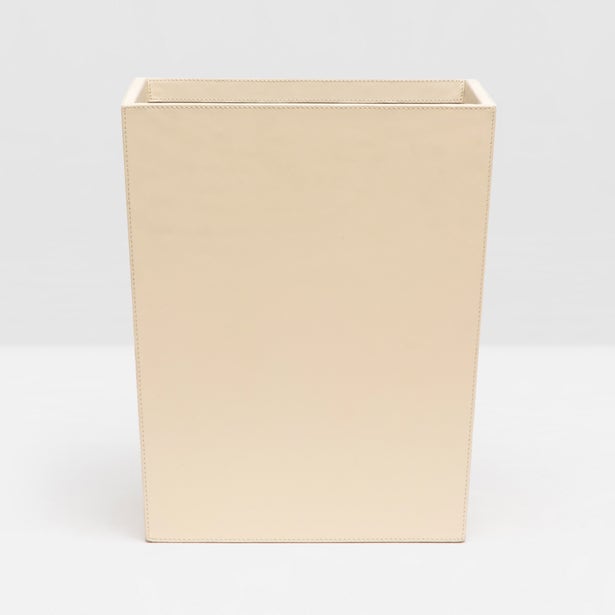 Orsett Wastebasket Rectangular Tapered Leather