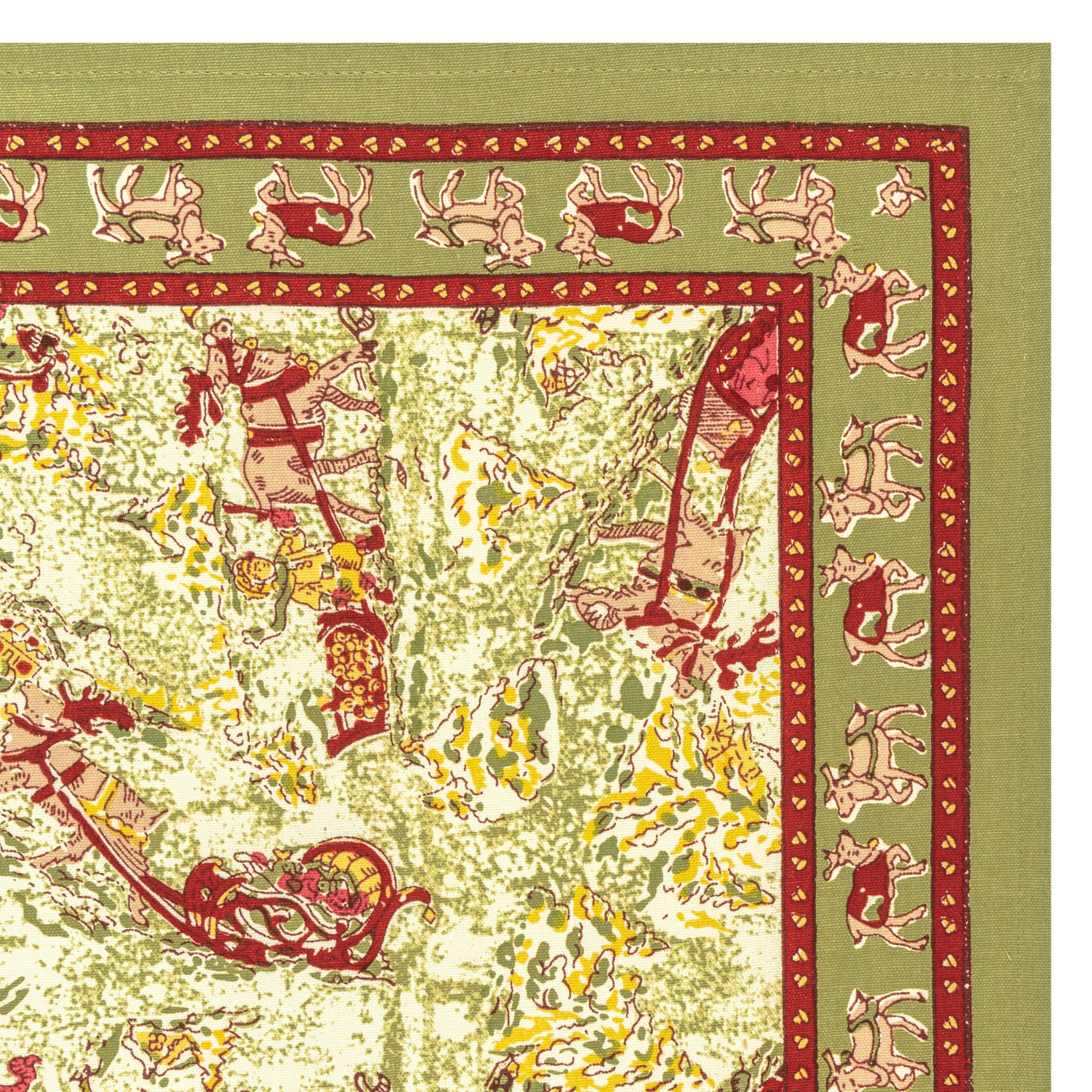 Renne Reindeer Red & Green Tea Towels - Set of 3