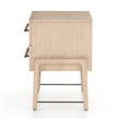 Rosedale Nightstand Yucca Oak Leather Iron Handles