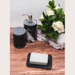 Rounded Black Marble Soap Dish