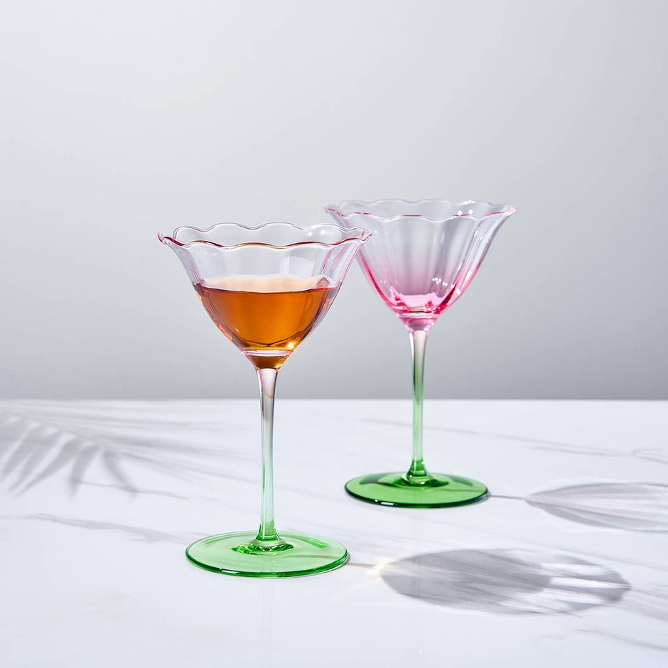 Tulip-Shaped Champagne Coupe Glass