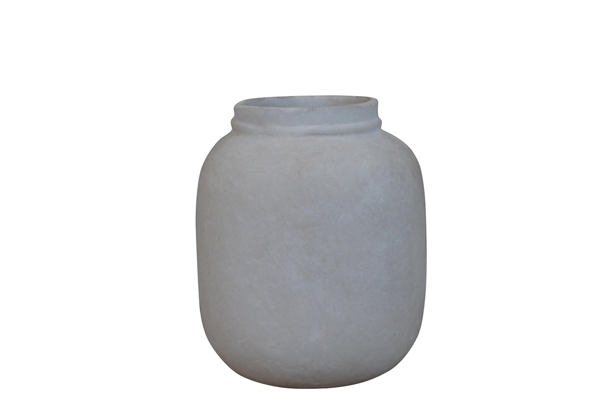 Paper Mache Pot White 10.25