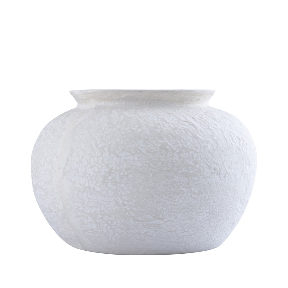 Paper Mache Pot Natural Medium