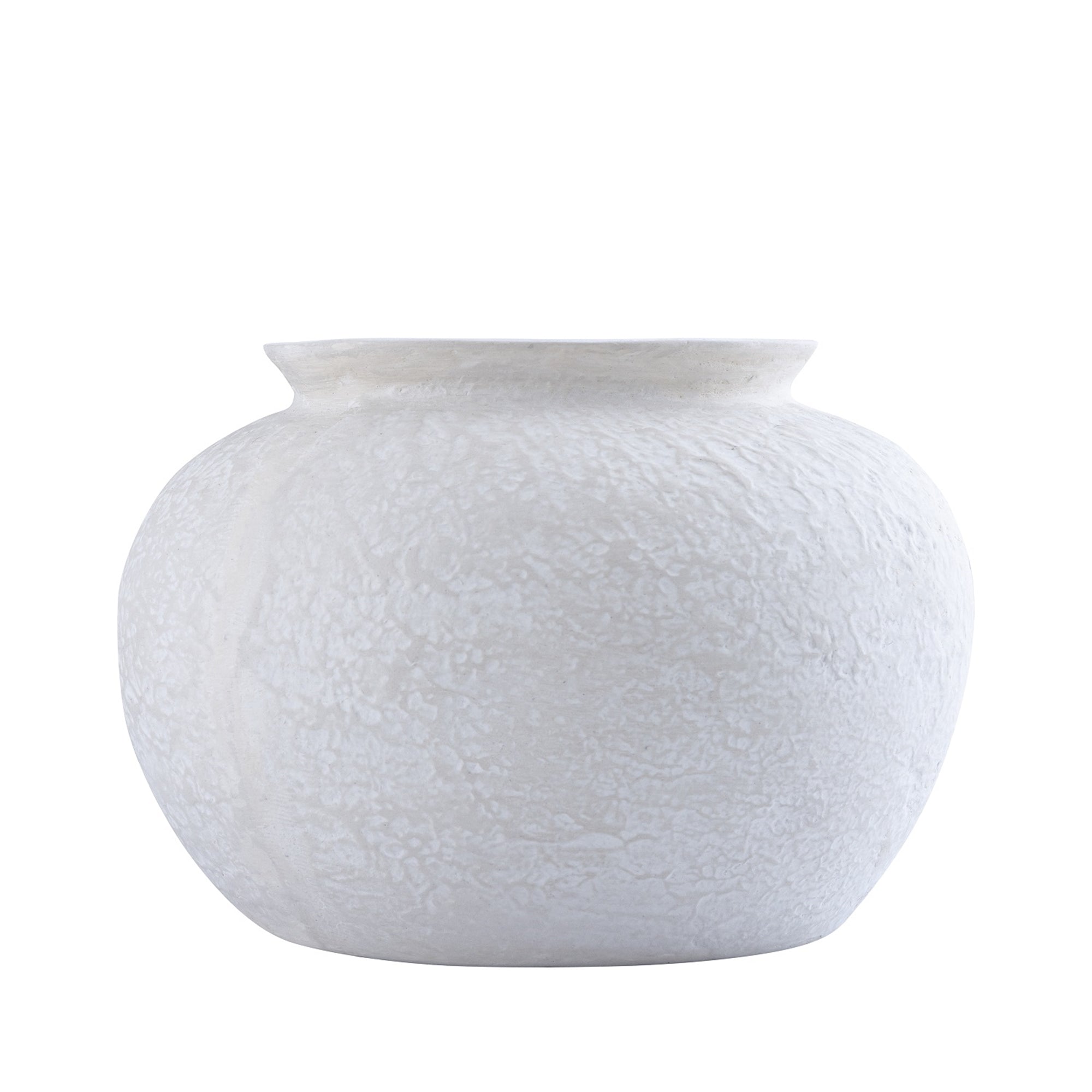Paper Mache Pot Natural Medium