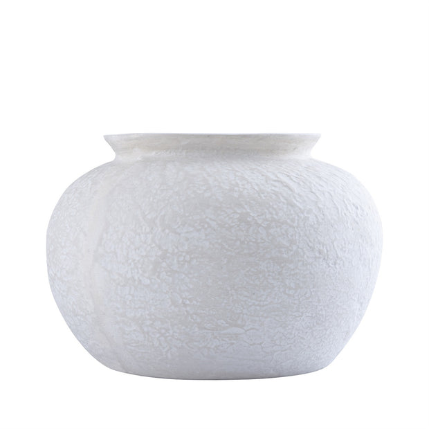 Paper Mache Pot Natural Medium