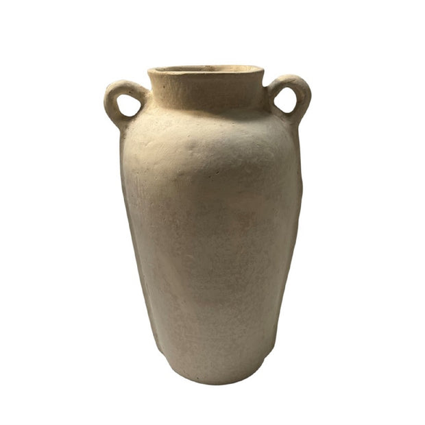 Paper Mache Vase White Large