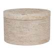 Travertine Small Round Box Cream