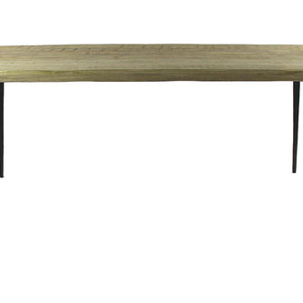 Mango Wood & Hammered Iron Dining Table - Maaribu