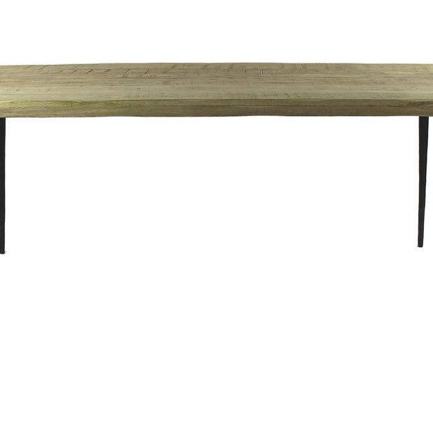 Mango Wood & Hammered Iron Dining Table