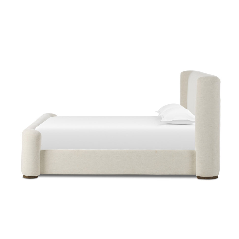 Fane Bed King Upholstered Crypton Snow