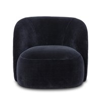 Navy Velvet Swivel Chair