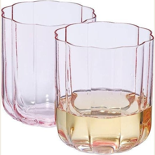 Flower Vintage Glass Stemless Highball