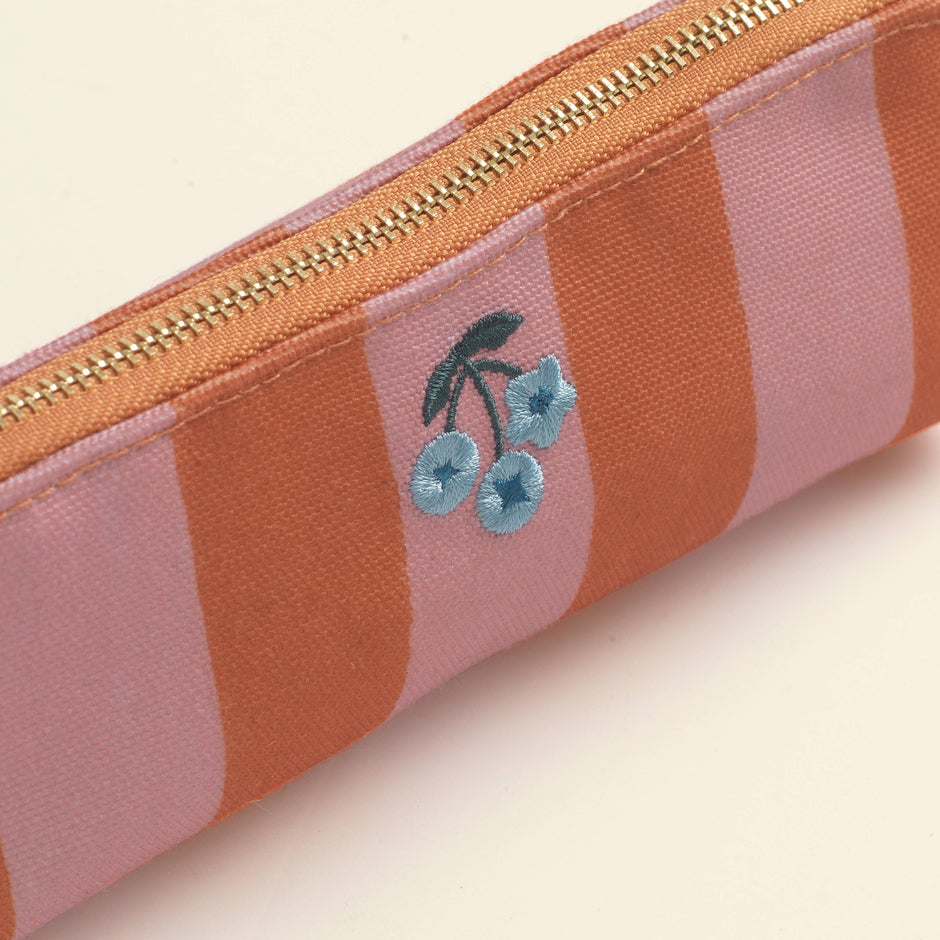 Pen Pouch Orange/ Pink