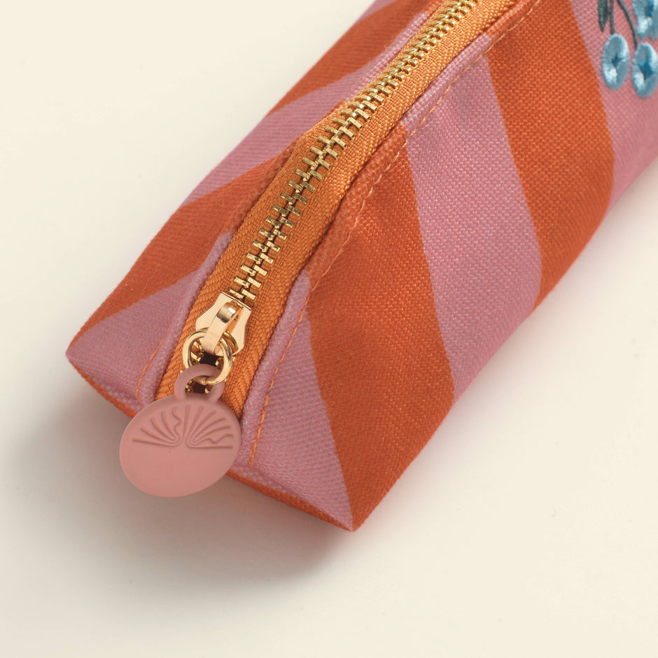 Pen Pouch Orange/ Pink