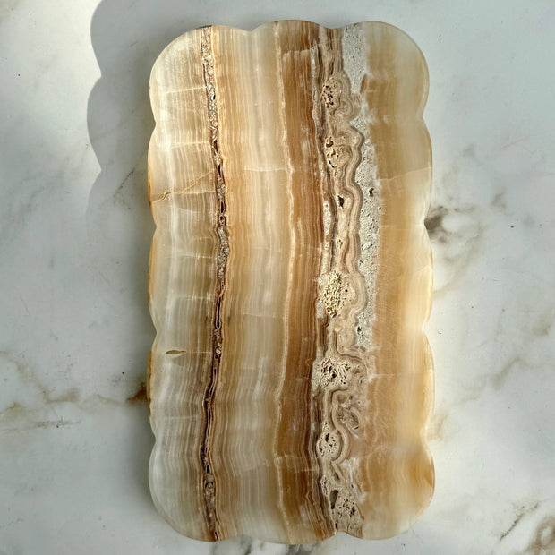 Josaphine Onyx Tray, Amber - Maaribu