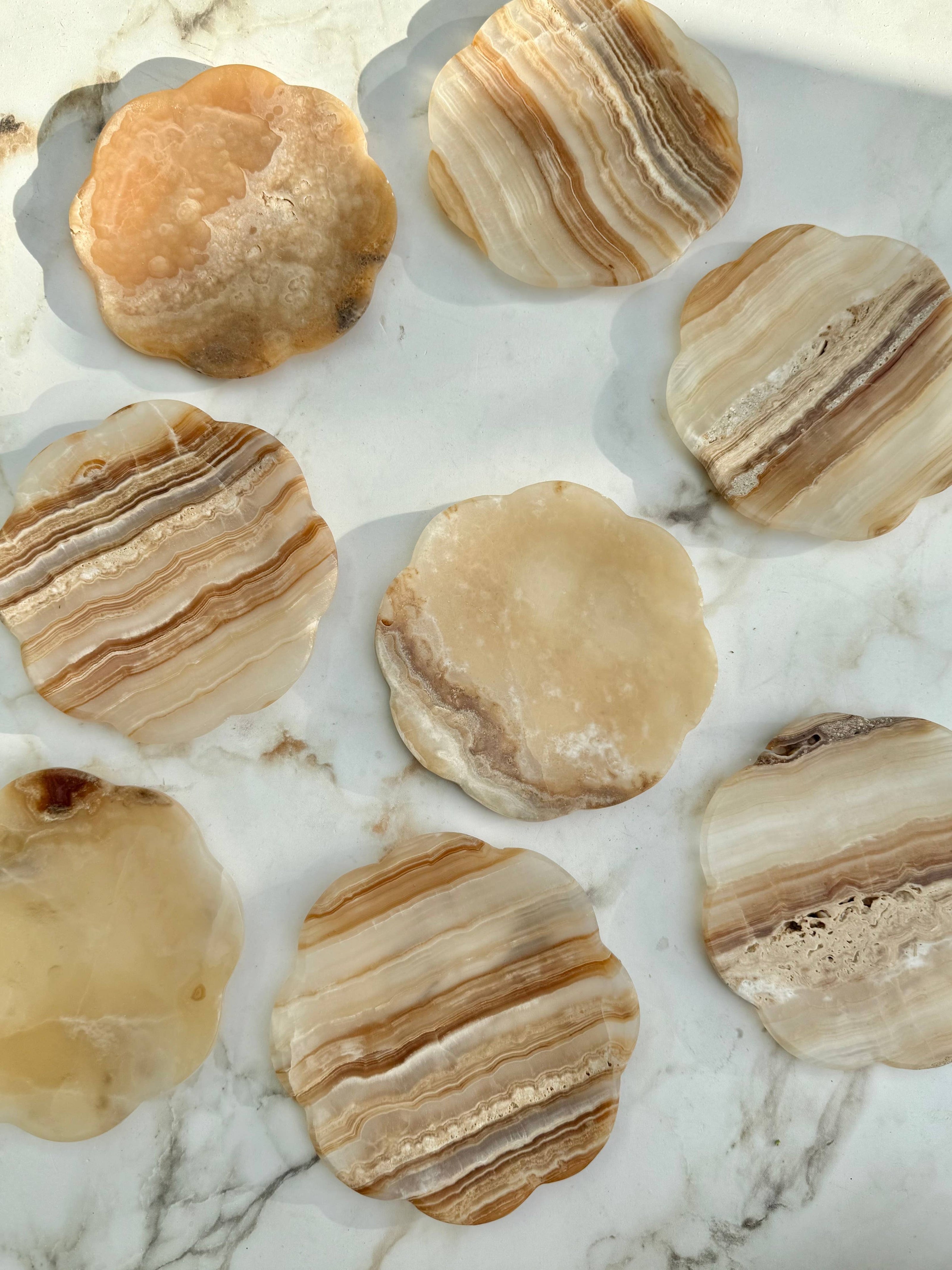 Belle Onyx Tray, Amber - Maaribu