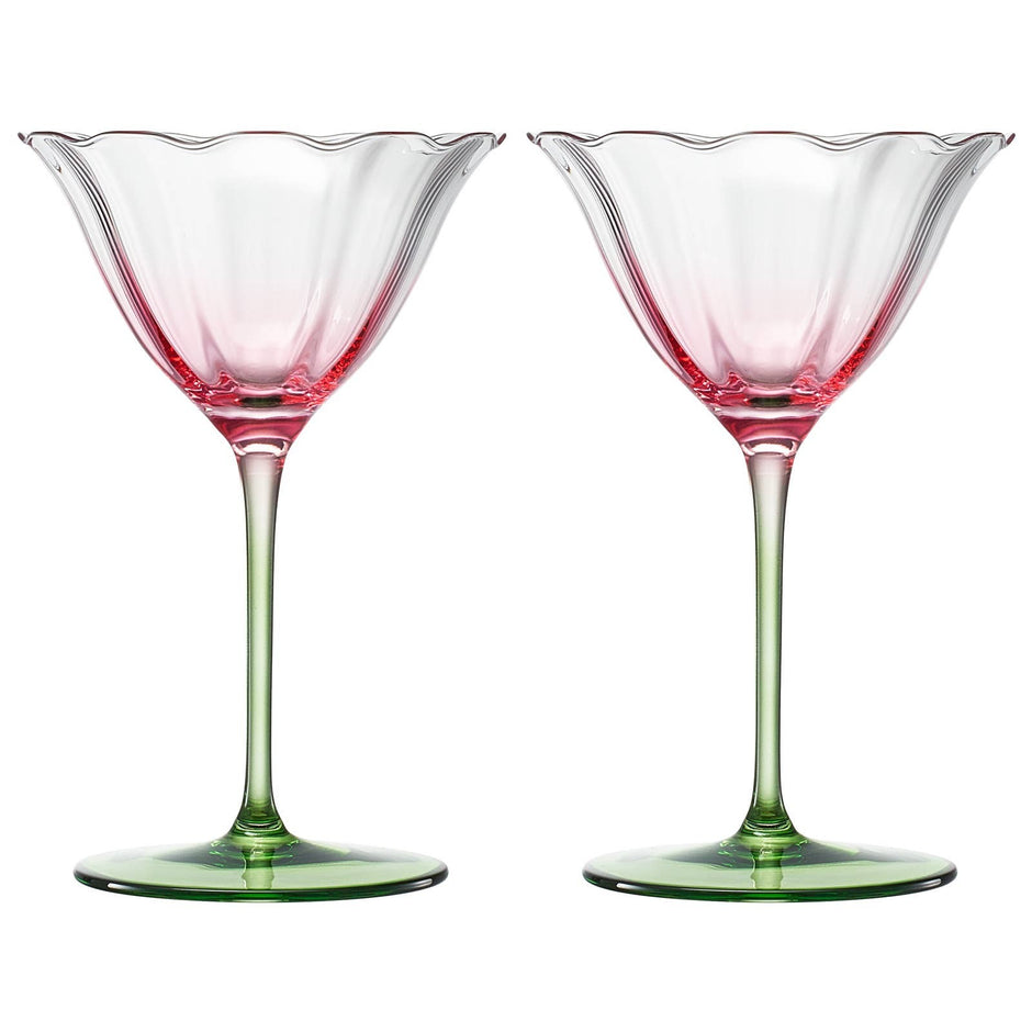 Tulip-Shaped Champagne Coupe Glass