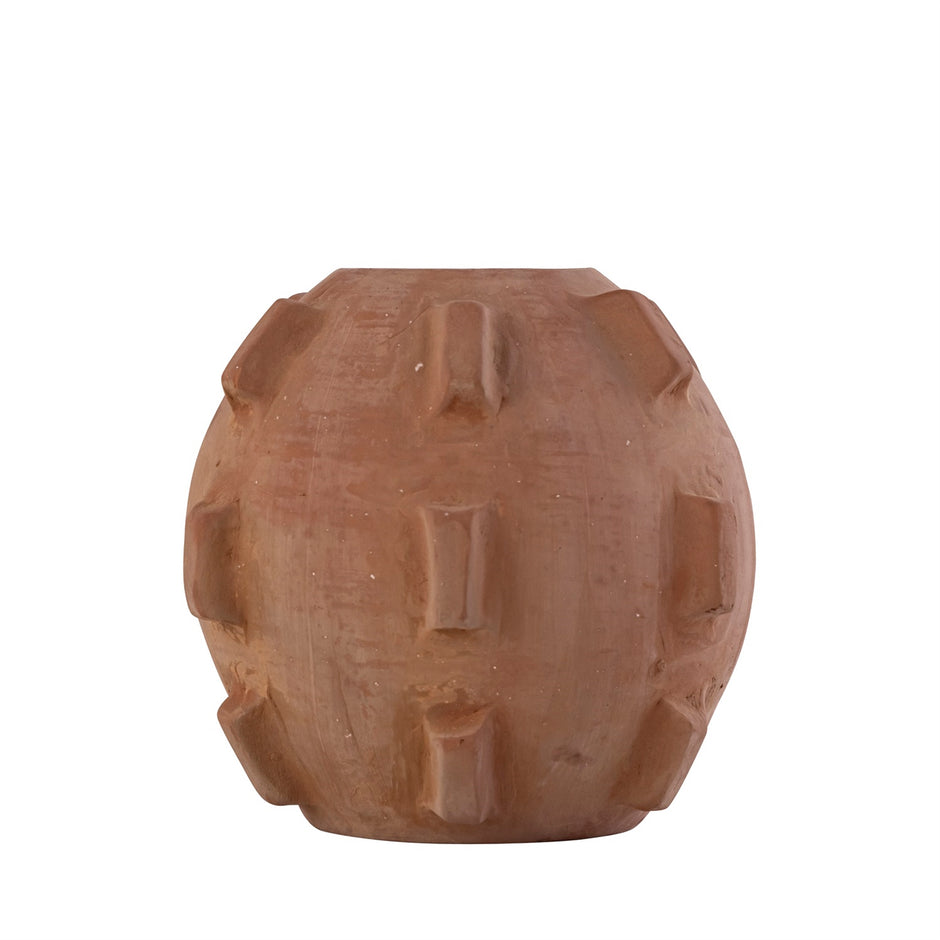 Terracotta Vase Dia 6.5" x 6" H