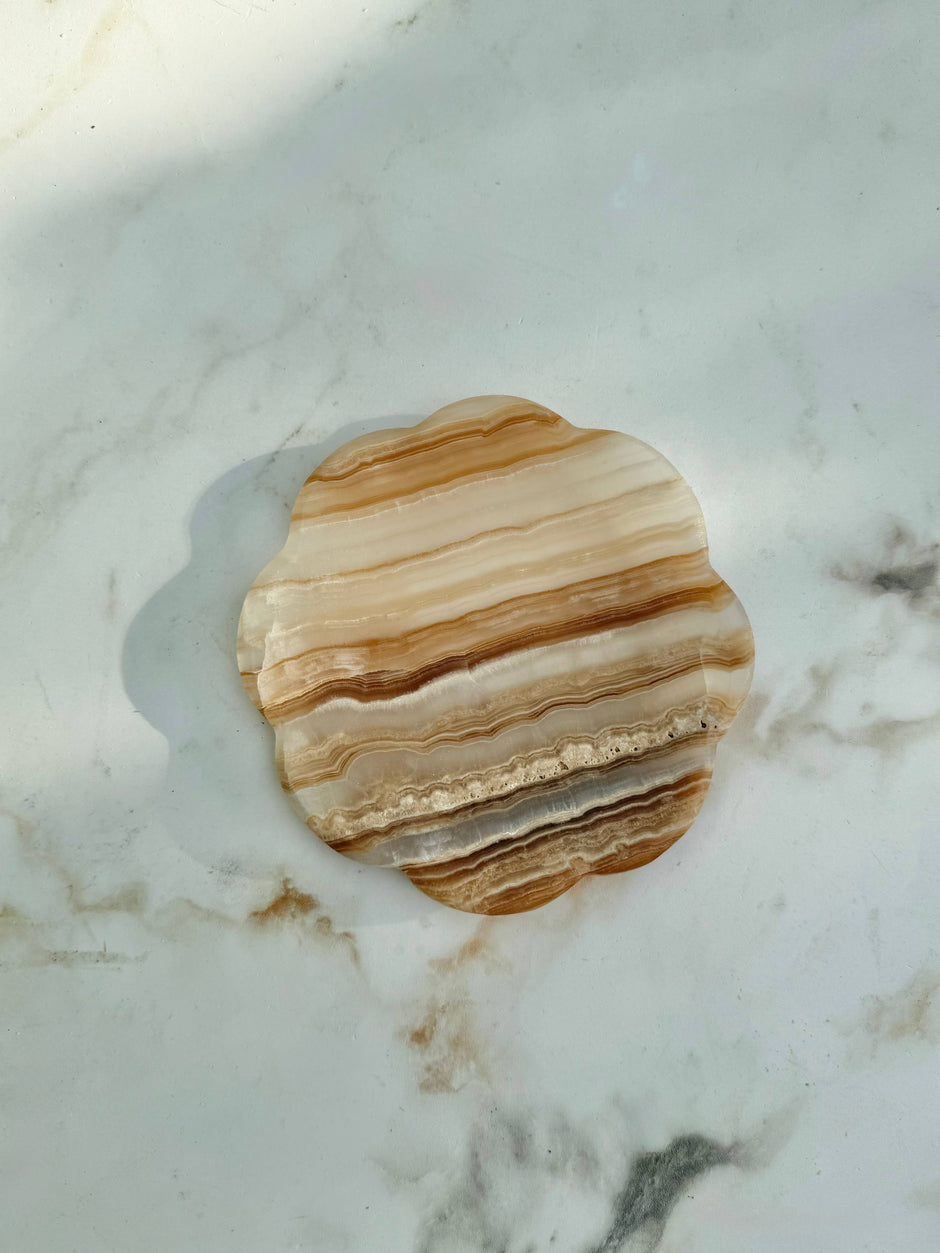 Belle Onyx Tray, Amber - Maaribu