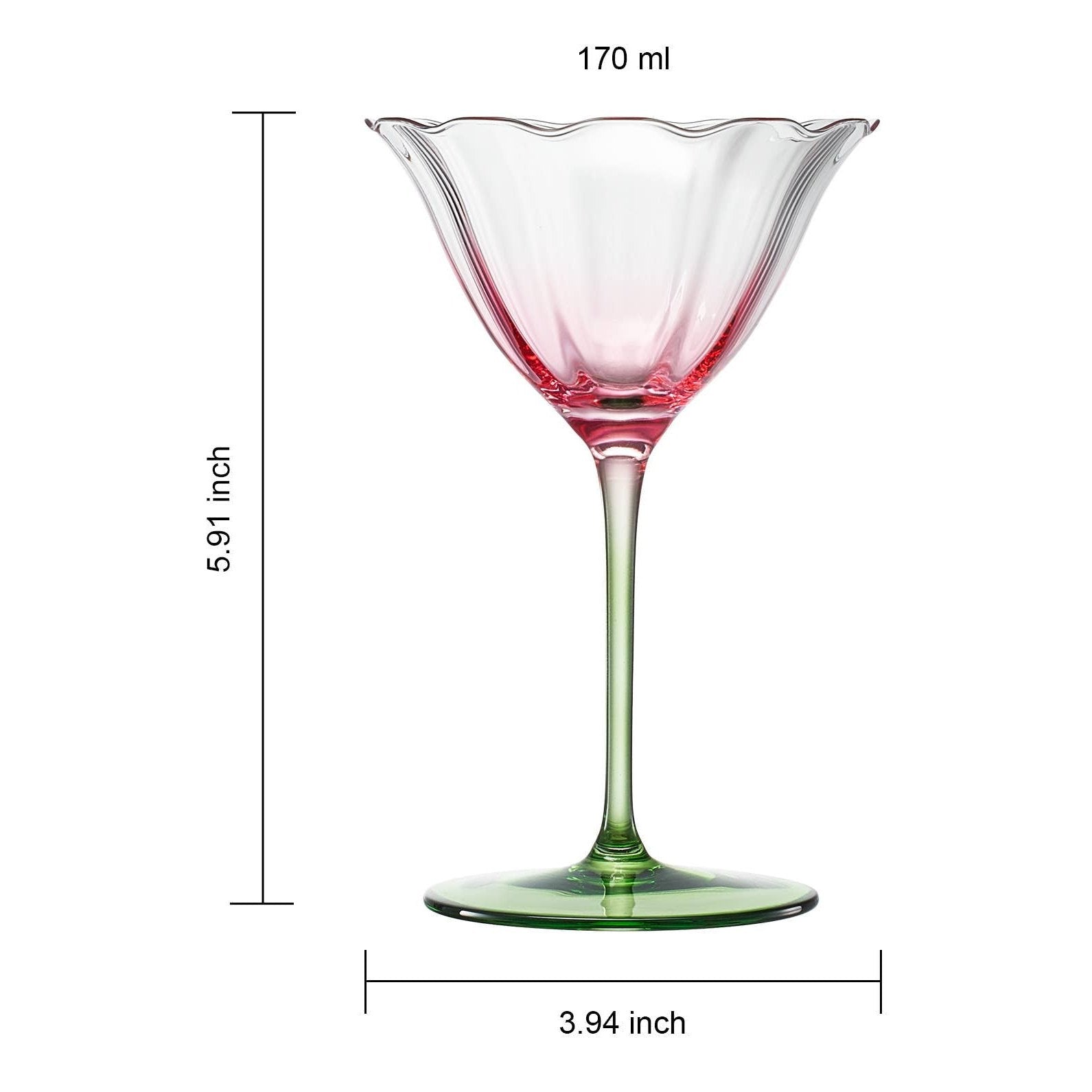 Tulip-Shaped Champagne Coupe Glass