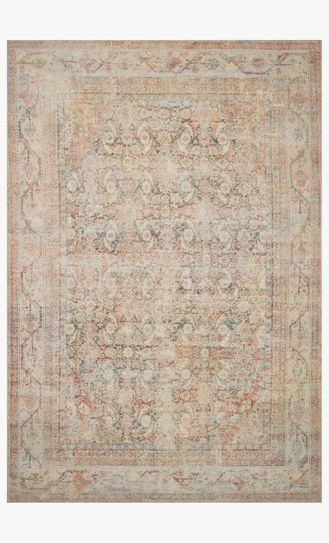 Vintage Look Rug Natural/Apricot