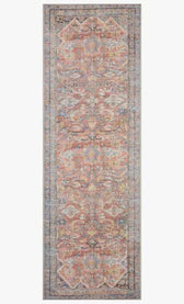 Vintage Look Runner Rug Rust