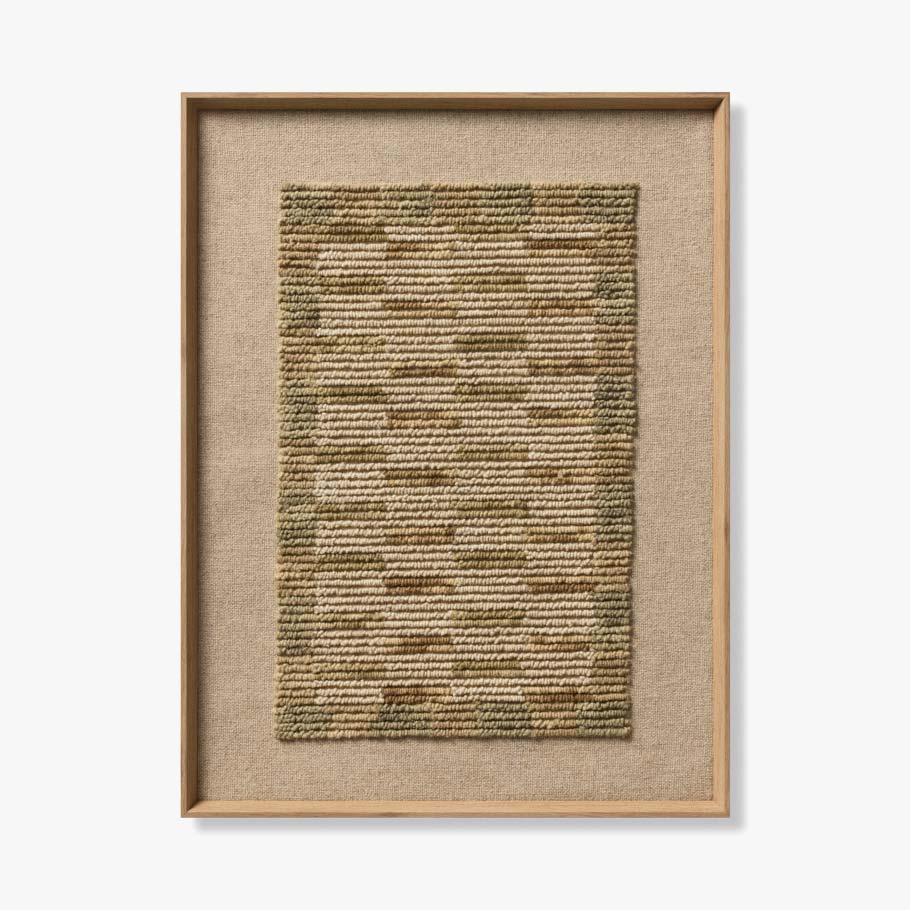 Amber Lewis x Loloi Framed Textile Greystone 2'8" x 3'6" - Maaribu