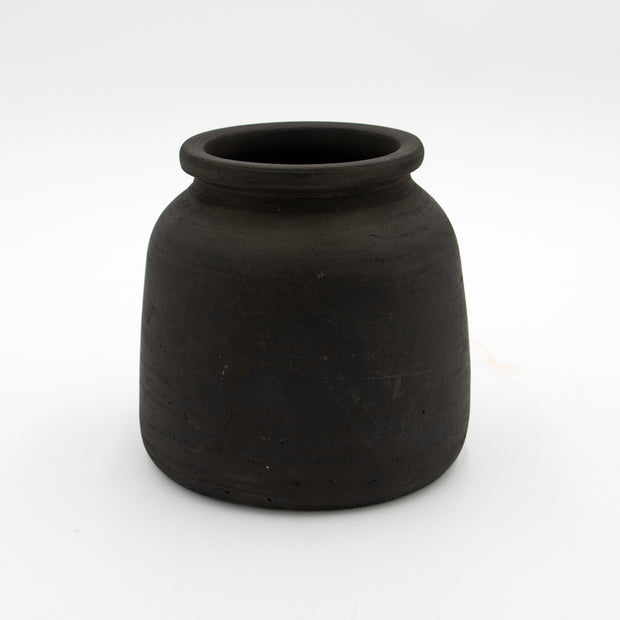 Black Terracotta Pot