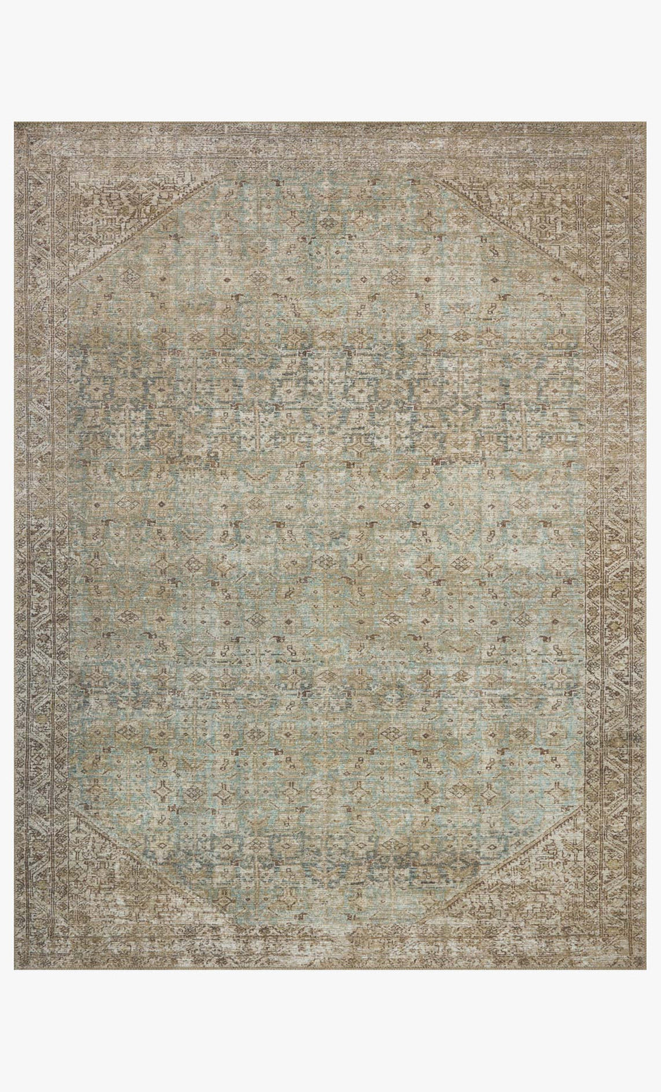 Amber Lewis x Loloi Cambria Rug Aqua/Natural 2'-3" x 3'-9"