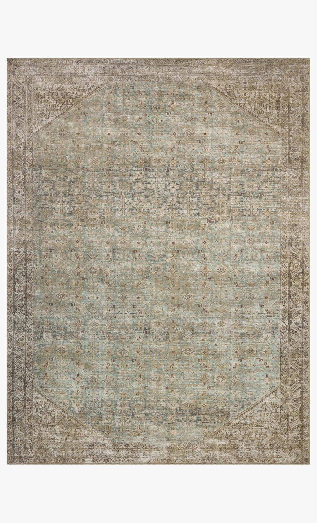 Amber Lewis x Loloi Cambria Rug Aqua/Natural 2'-3