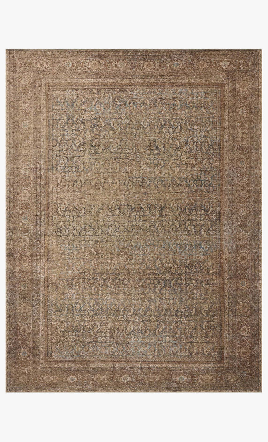 Amber Lewis x Loloi Cambria Rug Ocean/Bark 2'-3" x 3'-9"