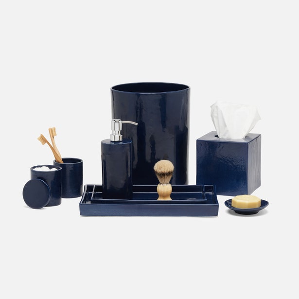 Pigeon & Poodle Cordoba Tray Set/2 Navy