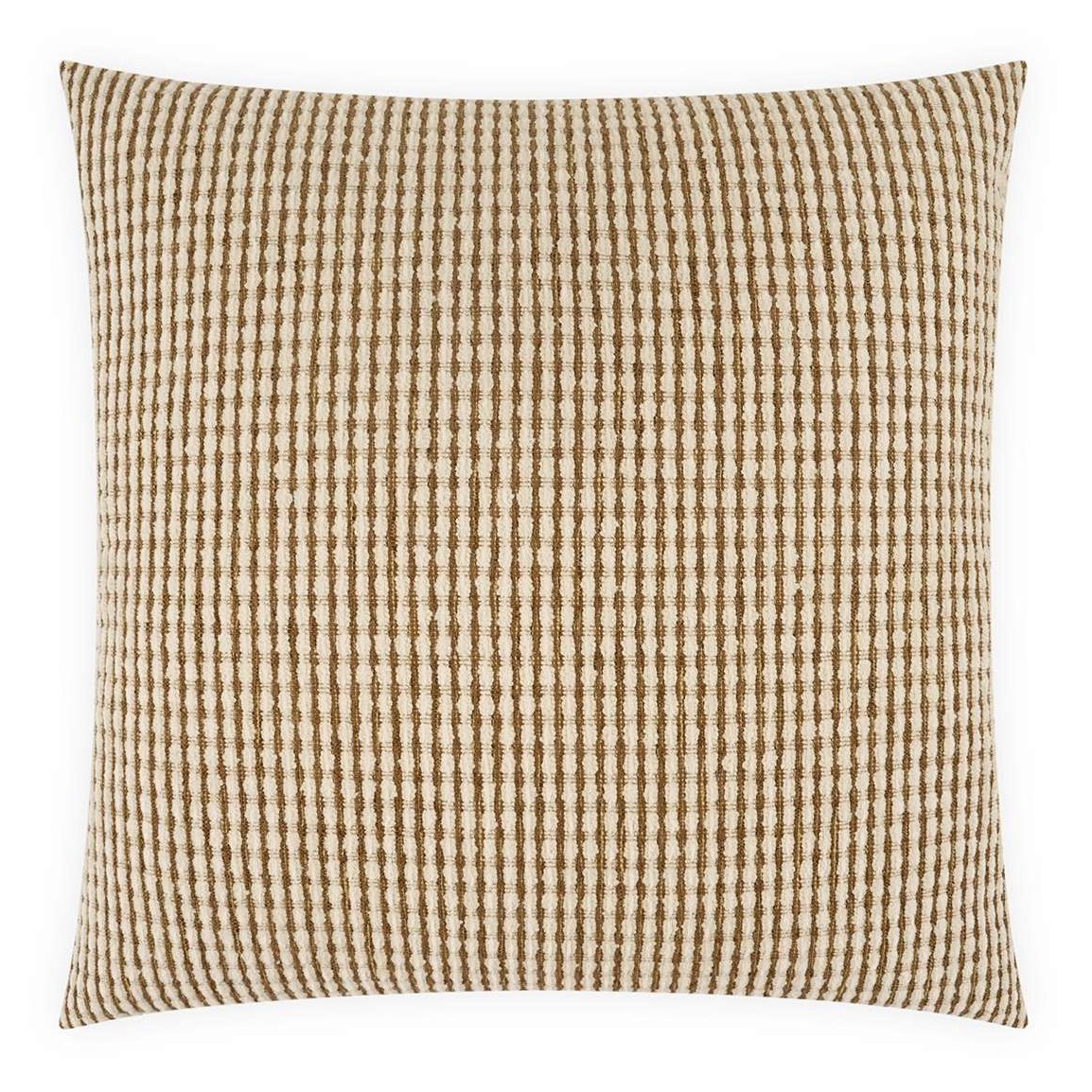 A square-shaped throw pillow with a solid pattern in a cognac color.