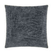 A square-shaped throw pillow with a solid blue color and a knubby texture.