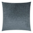 A square-shaped throw pillow with a solid slate blue color.
