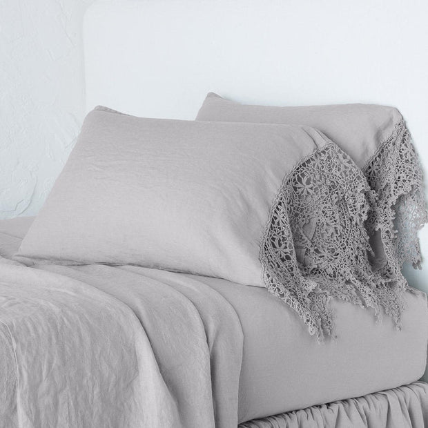 Linen Pillowcase with Frida Lace