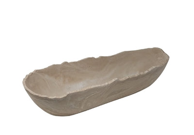 Large Beige Resin Canoe