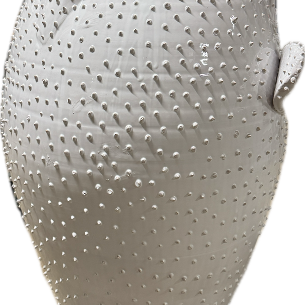 Apulian Ceramic Cactus Vase White